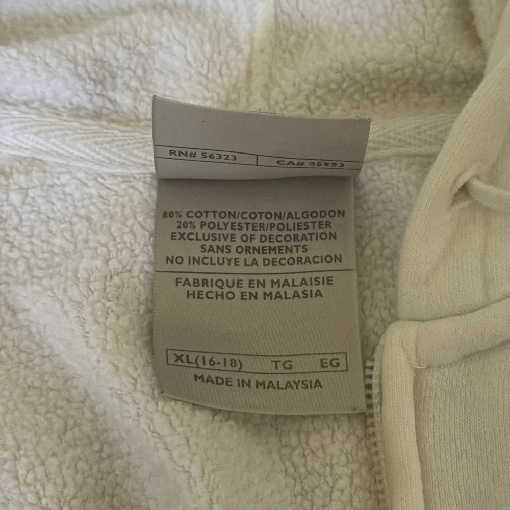 Nike White Embroidered Spell Out Logo Full Zip Up Hoodie Silver Tag Sweatshirt - Picture 6 of 10